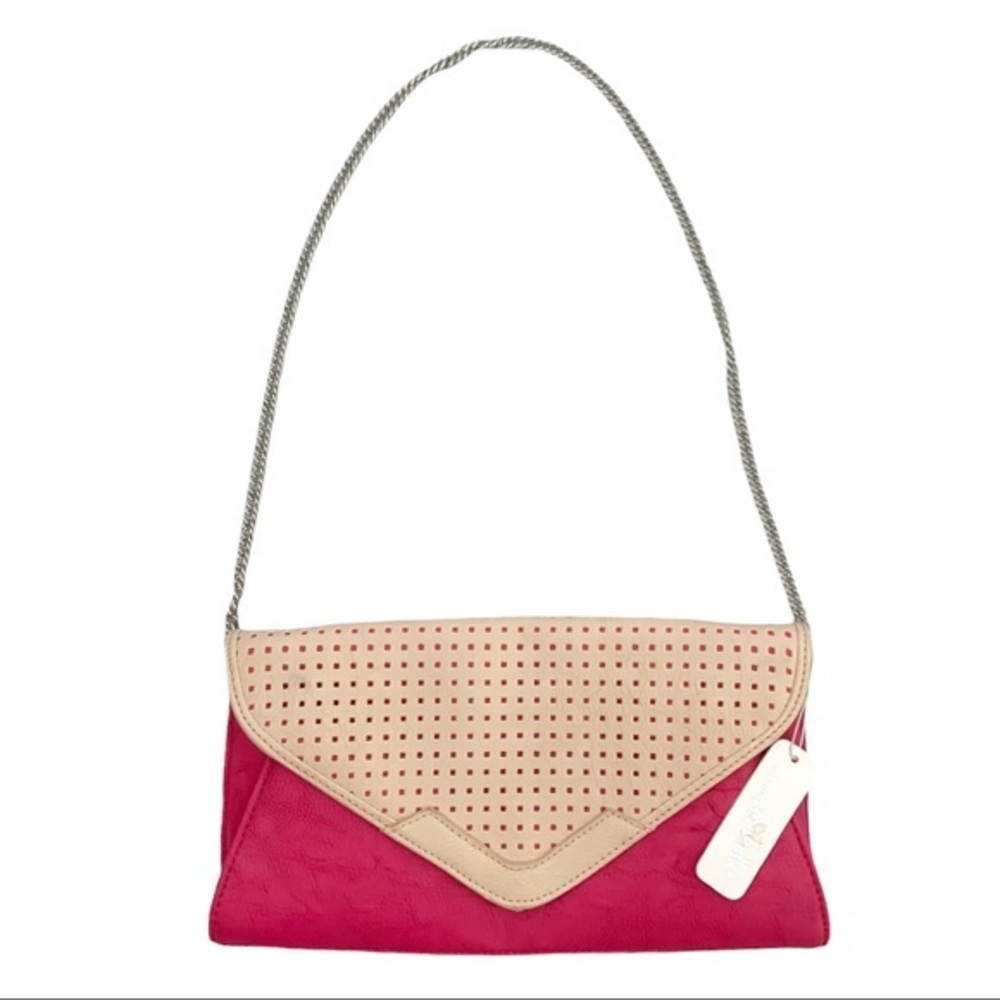 NWT Charming Charlie Yasmin Pink Chain Clutch Purse Women’s